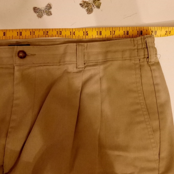 PURITAN Pants Khaki Slacks Pleated Front Size 40/24" Short Wide Legs - Picture 4 of 8